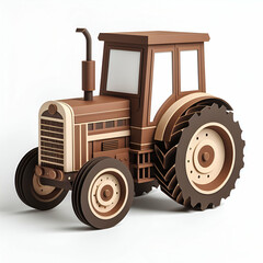 Obraz premium tractor isolated on white