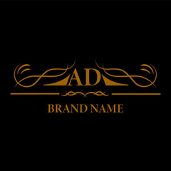 Creative Initial letter AD logo design with modern business vector template. Creative isolated AD monogram logo design