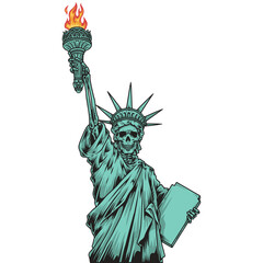 Statue of Liberty emblem colorful © DGIM studio