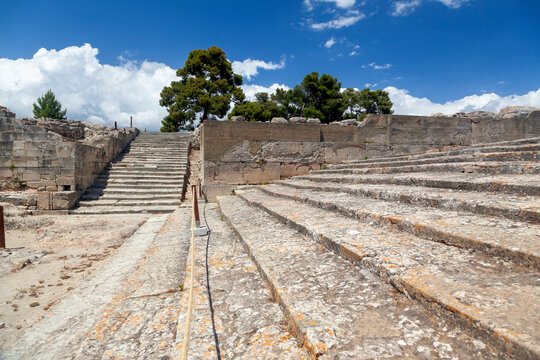 The ancient minoan city of Festos (or Phaistos) in Crete, Greece, a very important bronze-age settlement, notable for the remains of the Minoan palace