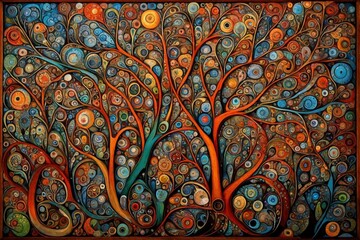 Vintage Oriental Floral Pattern with Gold and Brown Damask Design – Elegant Seamless Background Featuring Classic Motifs, Intricate Detailing, and Rich Decorative Textiles-Inspired Aesthetics