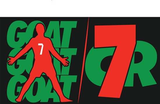 CR7  vector t-shirt design. Goat edition.