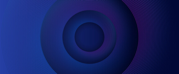Blue and purple violet abstract banner with geometric glowing stripe line art design. Modern shiny lines. Futuristic technology concept. Futuristic technology concept. Suit for poster, banner