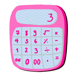 Pink Calculator stationery