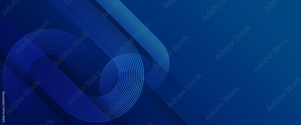 Canvas Prints blue futuristic modern abstract dynamic banner with shiny geometric lines. futuristic technology con