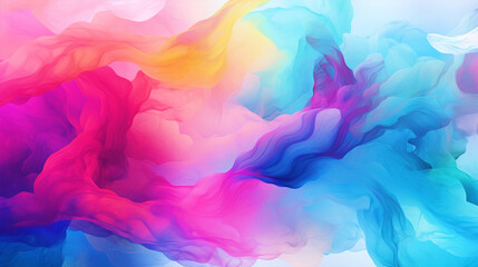 Colorful wavy pattern background - ai generative