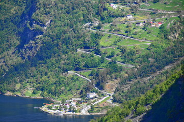 Ornevegen (Eagle Road) and Geirangerfjorden, Møre og Romsdal, Norway