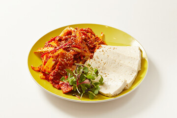 Bean Curd with Stir-fried Kimchi