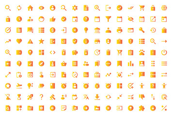User interface icon set. Pixel Perfect