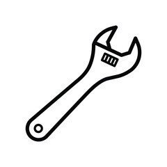 Wrench icon vector sign and symbols on trendy design