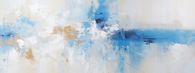 Blue and beige color acrylic oil art abstraction. Expressive aesthetics for creative background. Beautiful modern pastel colors.