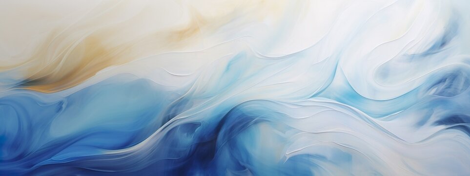 White Blue beige color acrylic abstraction. Expressive aesthetics of oil painting. Bright colors background. Modern Art.