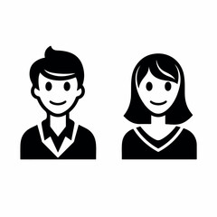 man and woman icon. boy and girl icon restroom vector