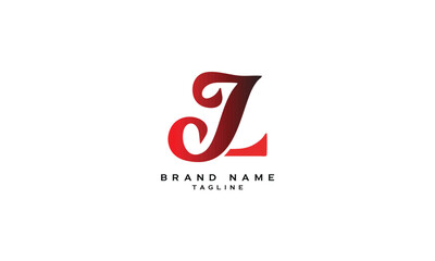 JZ, ZJ, Abstract initial monogram letter alphabet logo design