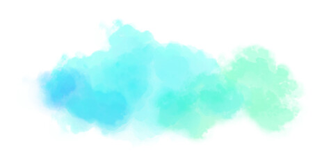 Blue Watercolor Stain. Delicate Abstract Watercolor Splatter. Vibrant Blue Paint Stains. No Background. Vibrant Irregular Stains and Splatter Print. Blue Smoke.