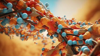A 3D animation depicting the accumulation of adenosine triphosphate