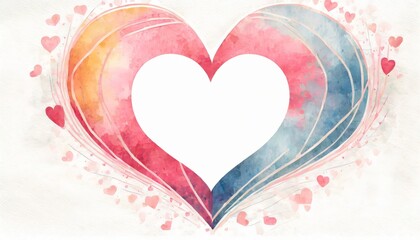 Valentine's Day Card: Central Heart, Text Space (23155). Generative  AI 