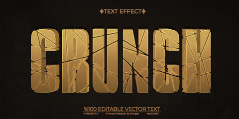 Old Crunch Editable Vector 3D Text Effect - obrazy, fototapety, plakaty