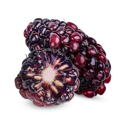 Fresh Blackberry isolated on transparent background (.PNG)