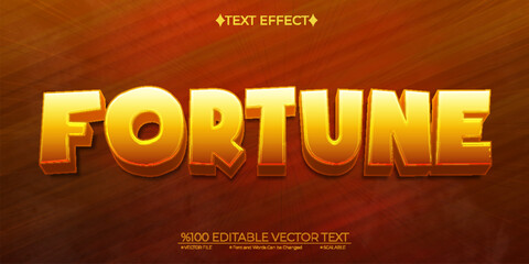 Bold Fortune Editable Vector 3D Text Effect