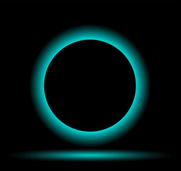 Modern rainbow frame with neon lighting. Vector illustration, an element for a banner.