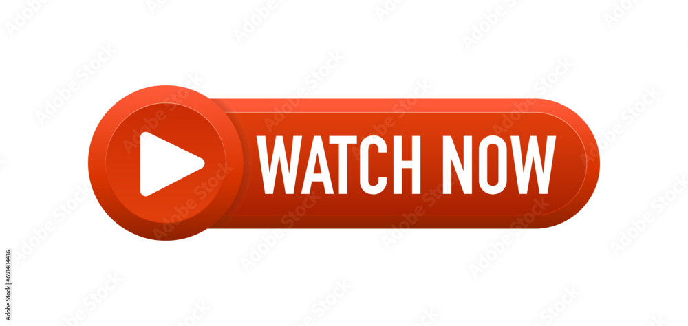 Poster watch now buttons. play video button set. watch video now button for web sit. button for ui ux, webs