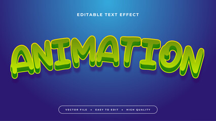 Blue and green animation 3d editable text effect - font style