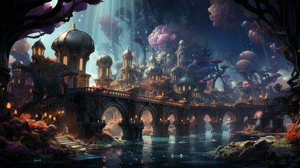 Enchanted Marine Metropolis: A Fantasy Undersea Realm