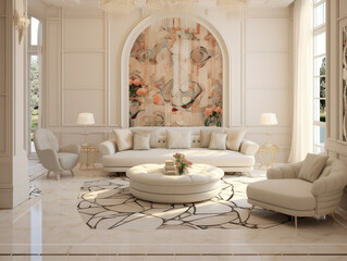 Modern living room, modern interior for hotel or home