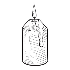 candle handdrawn illustration