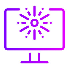 television gradient icon