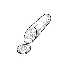 sausage handdrawn illustration