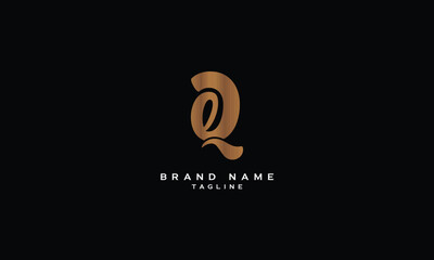 EQ, QE, Abstract initial monogram letter alphabet logo design