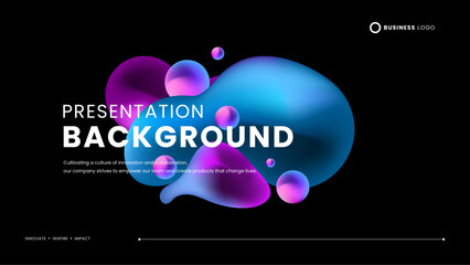 Black blue and purple violet modern futuristic abstract liquid background. Modern futuristic technology presentation background with vibrant fluid liquid for poster, banner, brochure, corporate