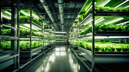 Multi-tiered greenhouse for growing herbs and vegetables. Hydroponics. Natural products all year round.