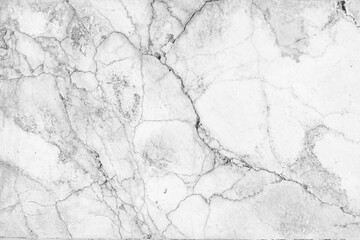 White marble pattern. Gray mineral texture. Geology flat background. Natural stone rock structure. Crack lines texture. Bright marbling effect. Granite background. - obrazy, fototapety, plakaty