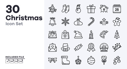 30 Christmas Vector Icons