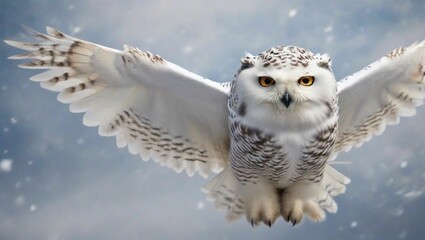 great horned owl in winter