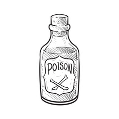 Fototapeta na wymiar potion bottle handdrawn illustration