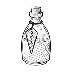potion bottle handdrawn illustration