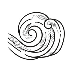 waves handdrawn illustration