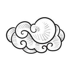clouds handdrawn illustration