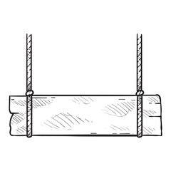 hanging sign handdrawn illustration