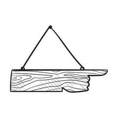 hanging sign handdrawn illustration