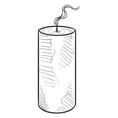 simple candle handdrawn illustration
