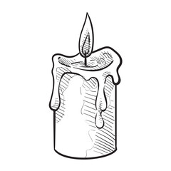 simple candle handdrawn illustration