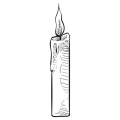 simple candle handdrawn illustration