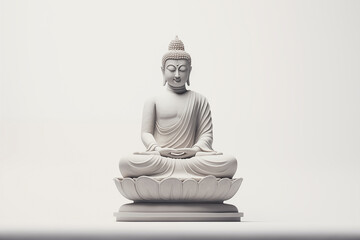 buddha statue isolated on white