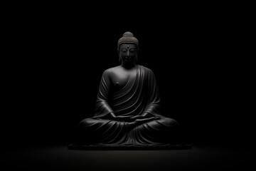 buddha statue isolated on black