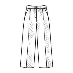 women trousers handdrawn illustration